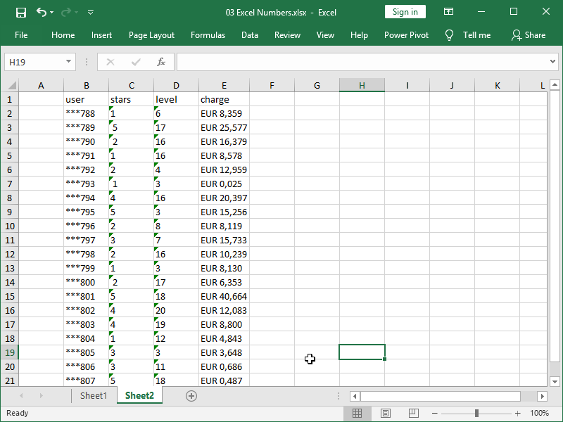 How Can I Put Numbers In Order In Excel