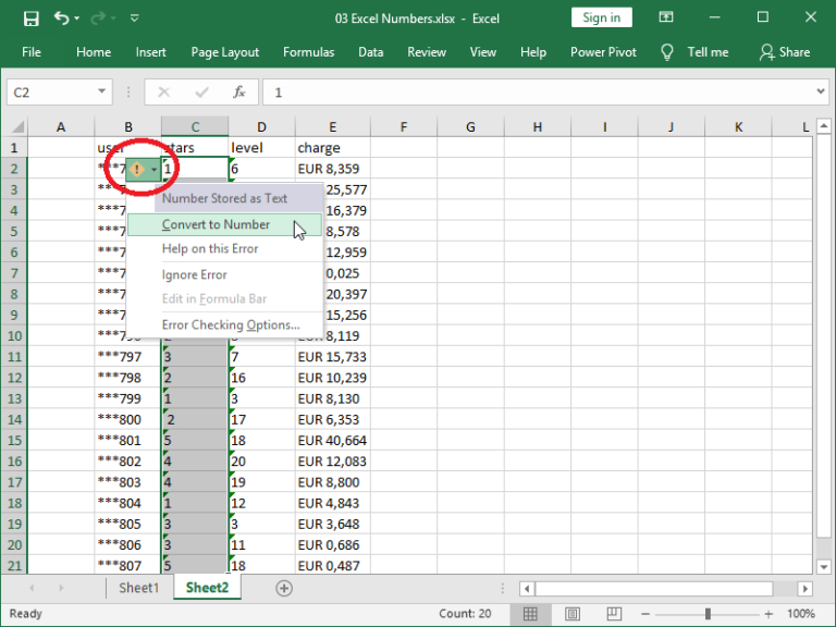 Numbers in Excel – dailyEXCEL.net