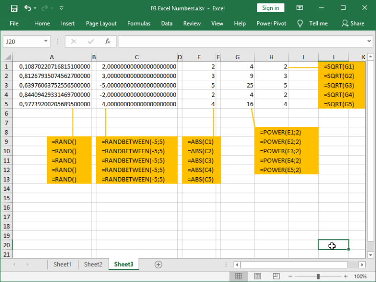 Numbers in Excel – dailyEXCEL.net
