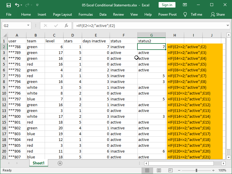 excel if less than or equal to