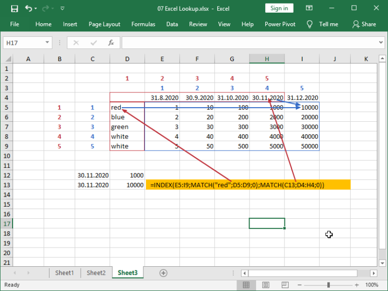 Lookup with unique identifiers – dailyEXCEL.net