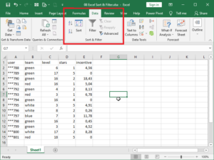 Sort & Filter in Excel – dailyEXCEL.net