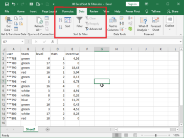 Sort & Filter in Excel – dailyEXCEL.net