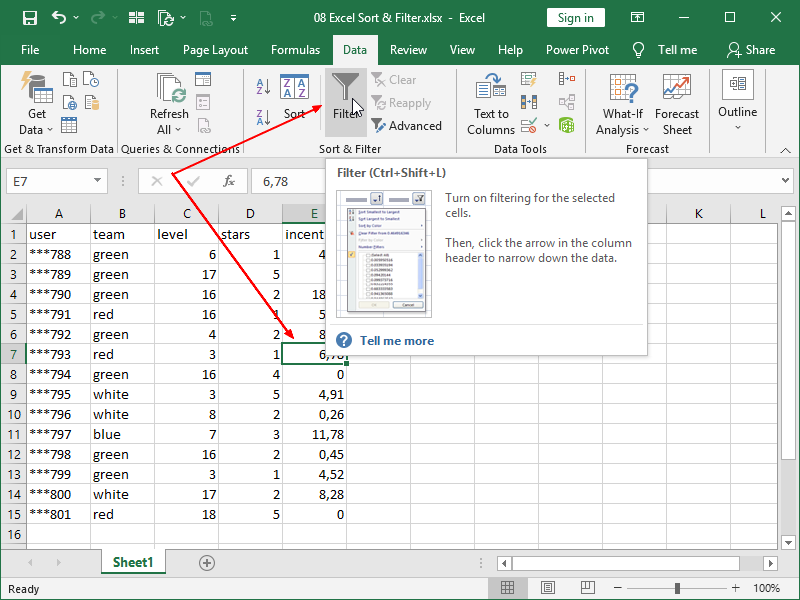 How To Count A Filter In Excel