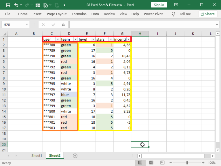 Sort & Filter in Excel – dailyEXCEL.net