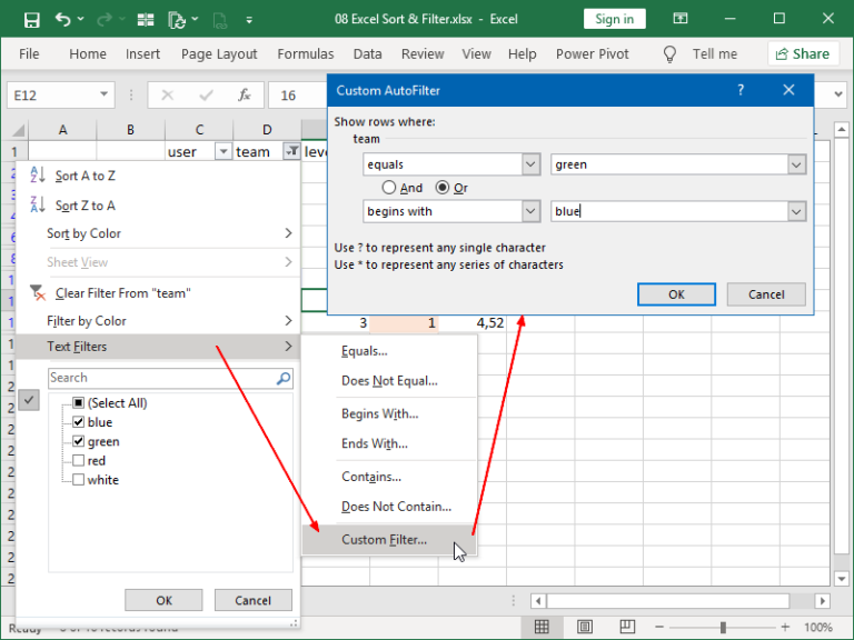 Sort & Filter in Excel – dailyEXCEL.net