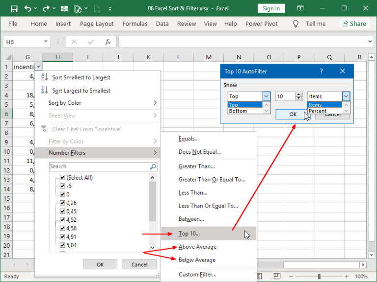 Sort & Filter in Excel – dailyEXCEL.net