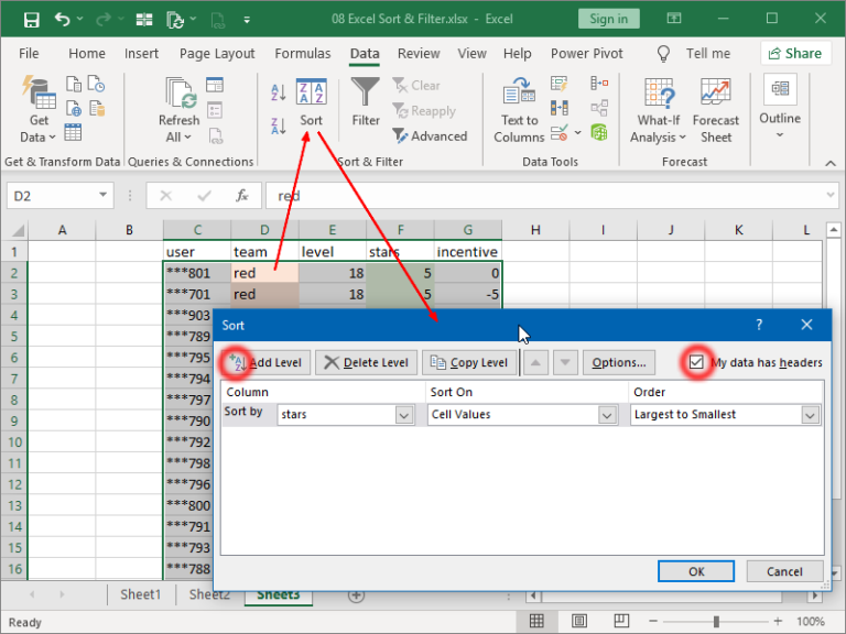 Sort & Filter in Excel – dailyEXCEL.net