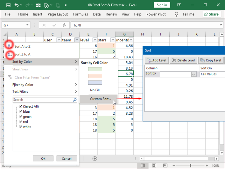 Sort & Filter in Excel – dailyEXCEL.net