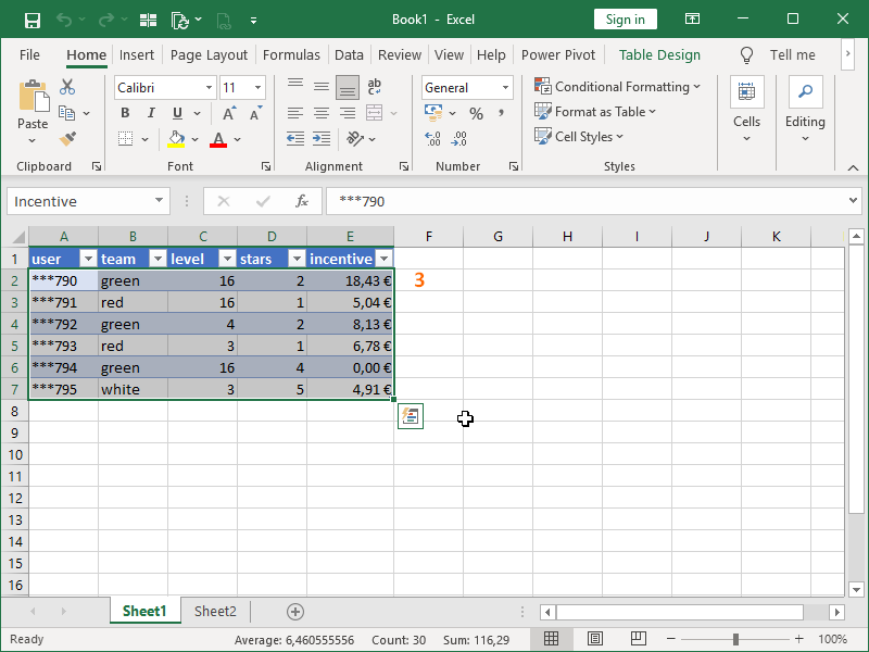 Excel Table, Table Name, jump to table