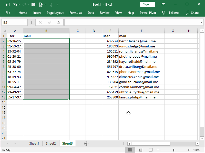 how to MATCH numbers formatted as text in Excel example 2