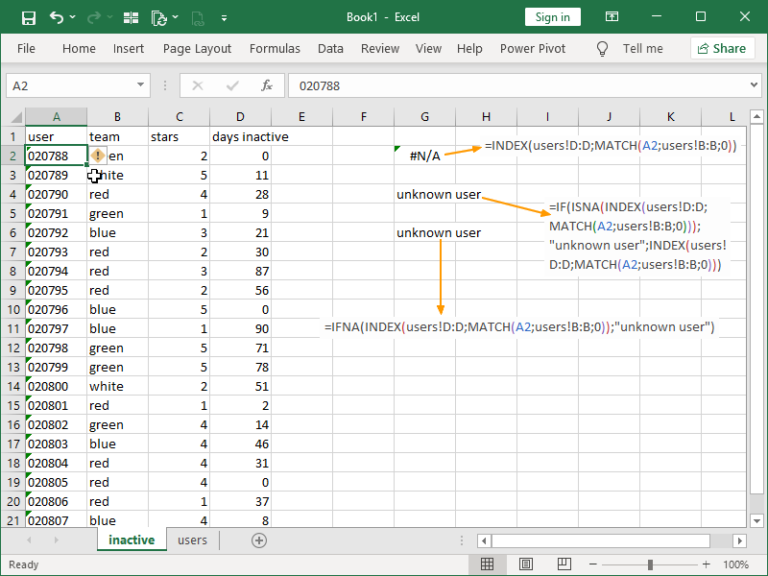 IFERROR and IFNA functions – dailyEXCEL.net