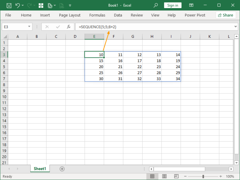 SEQUENCE function – dailyEXCEL.net